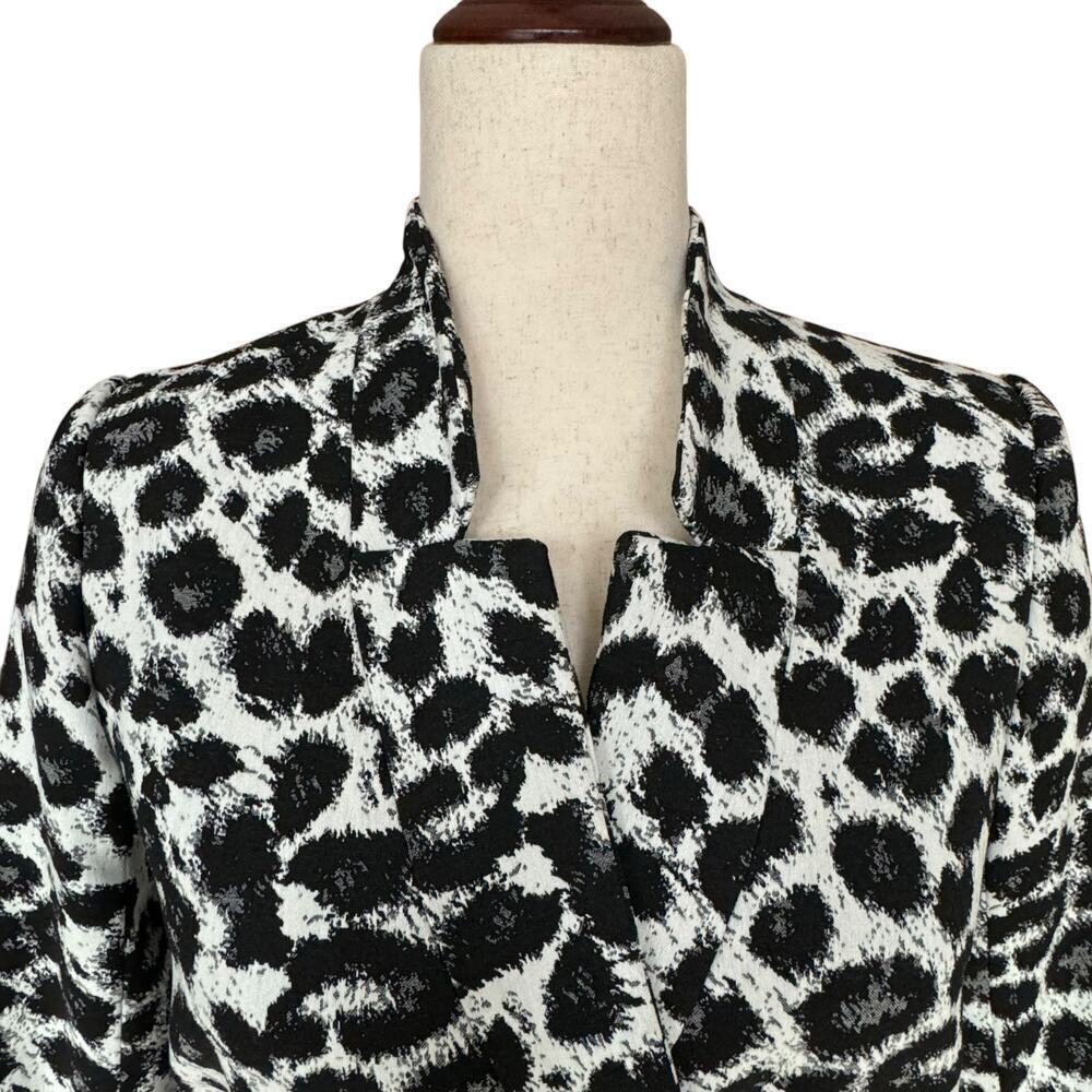 Renuar Animal Print Statement Coat Double Breasted Women’s Size 0 - Picture 5 of 10